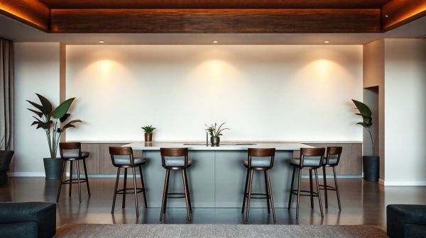 10 chaises hautes pour un îlot central alliant praticité et style