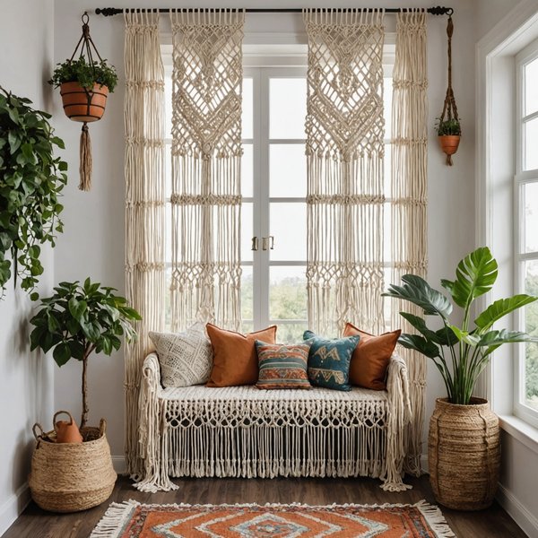 Rideau macramé : l'élégance bohème pour votre intérieur