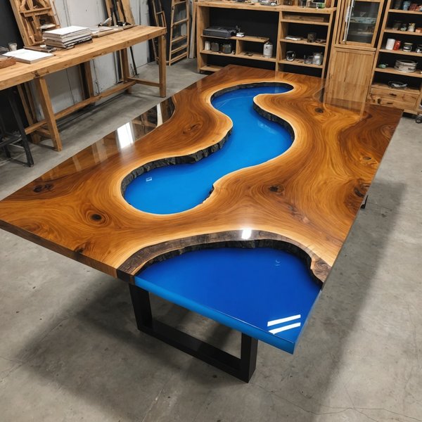 Table résine époxy | table rivière : l'art du sur-mesure
